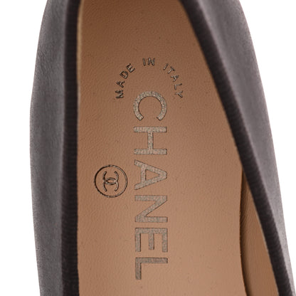 Chanel Lambskin Cap Toe Ballerina Flats 37 Purple 7 of 10