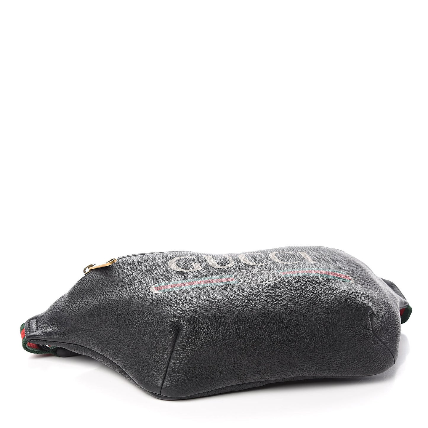 Grained Calfskin Logo Belt Bag Black