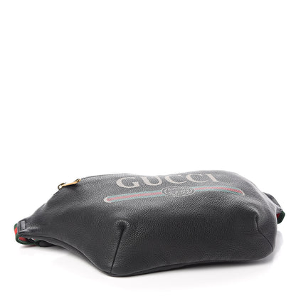 Gucci Grained Calfskin Logo Belt Bag Black 4 of 11