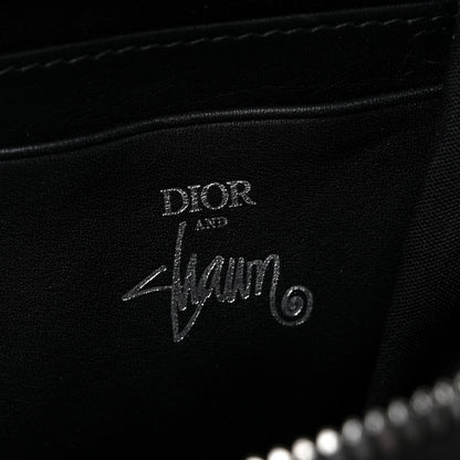 Christian Dior X SHAWN STUSSY Grained Calfskin Double Zip Crossbody Pouch Black 5 of 7