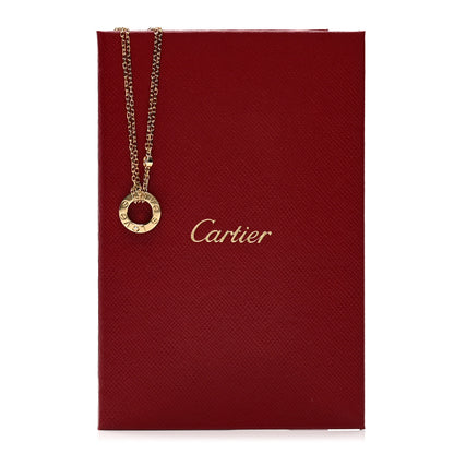 Cartier 18K Yellow Gold 2 Diamond LOVE Necklace 5 of 5