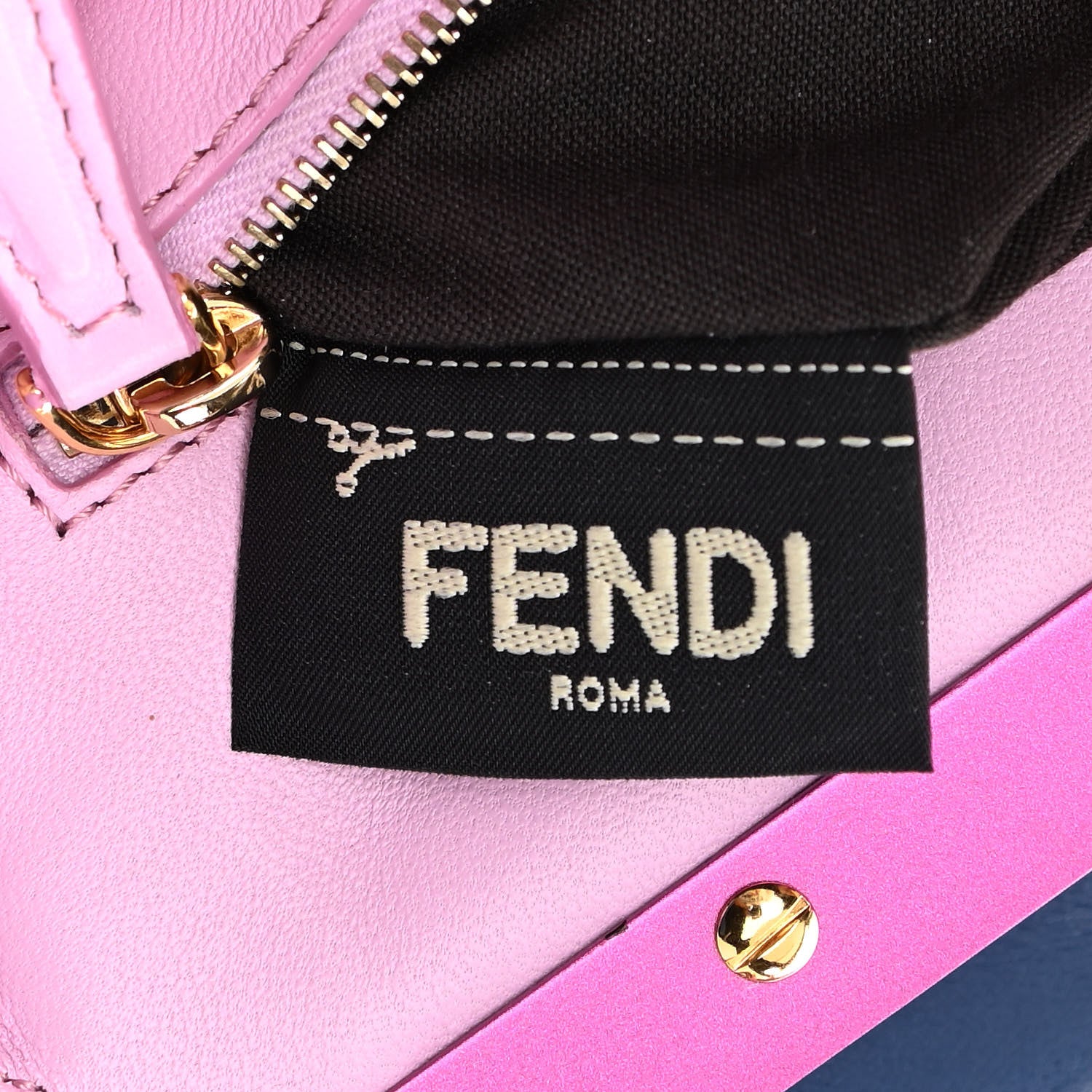 Fendi Nappa Colorblock Mini Peekaboo Iconic Satchel Iris Magenta Bubblegum 6 of 10