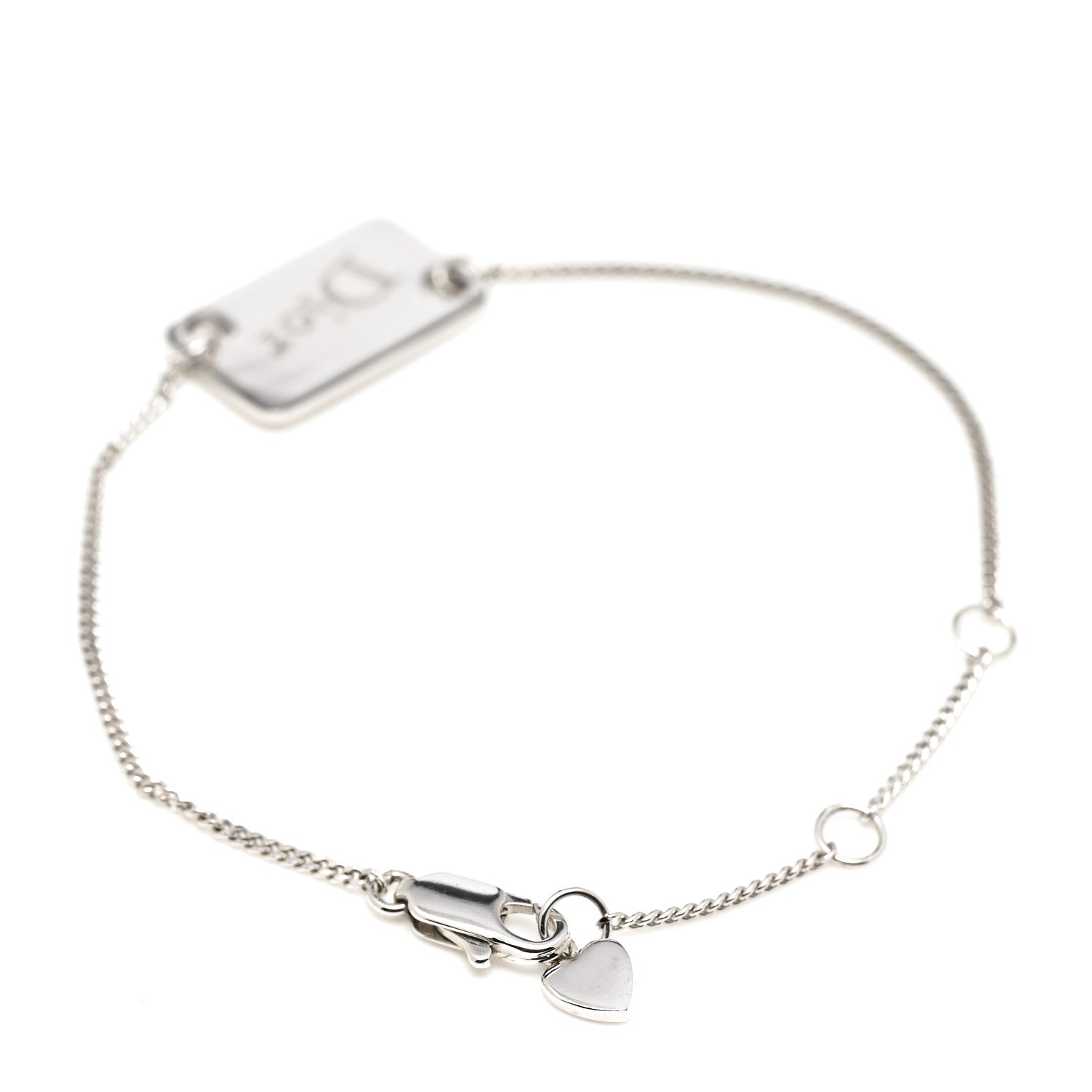 Christian Dior Playing Card Tag Bracelet Silver 3 of 4
