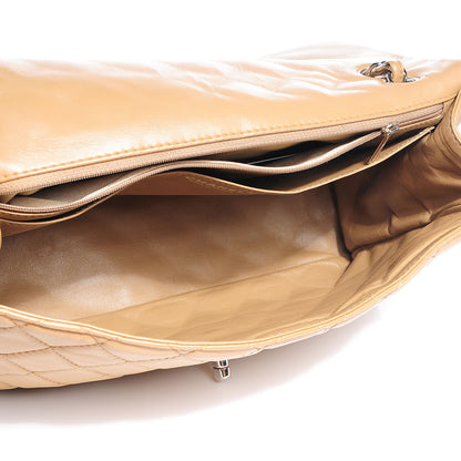 Chanel Lambskin Quilted Maxi Single Flap Dark Beige 8 of 8