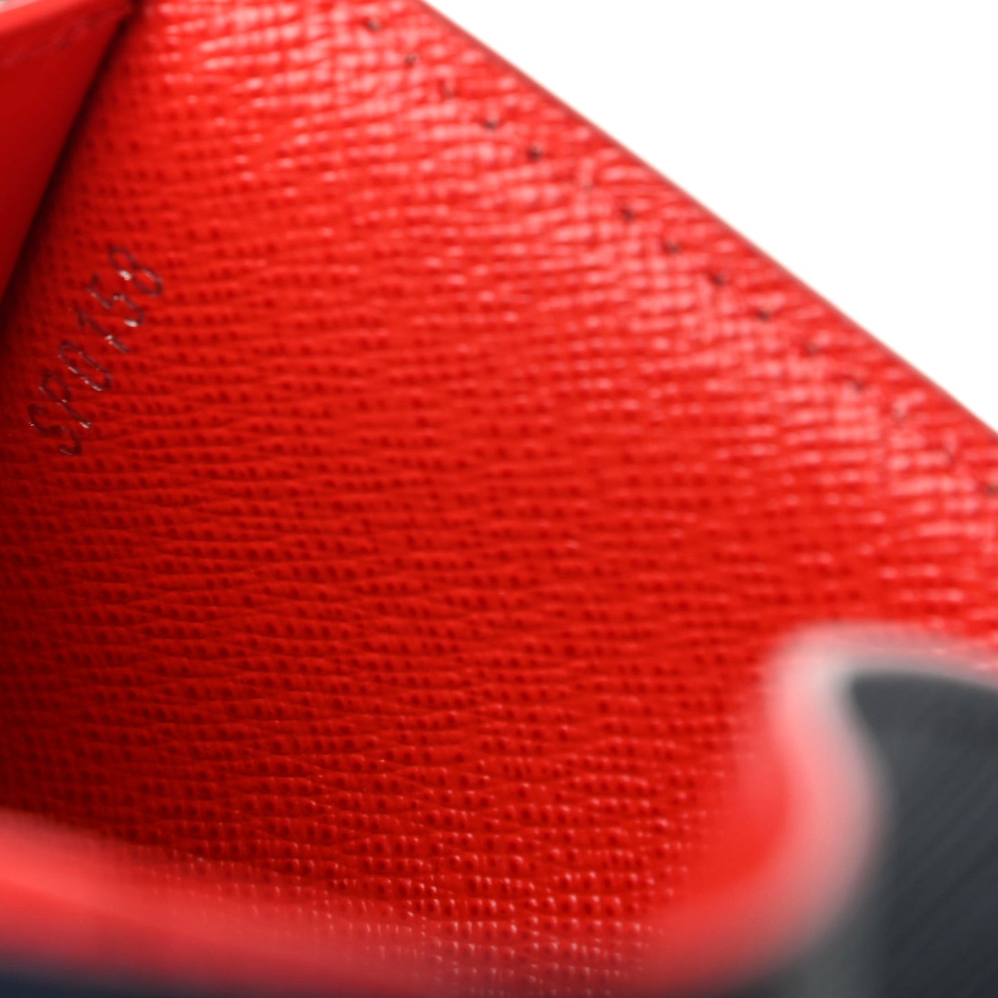 Epi Victorine Wallet Indigo Coquelicot