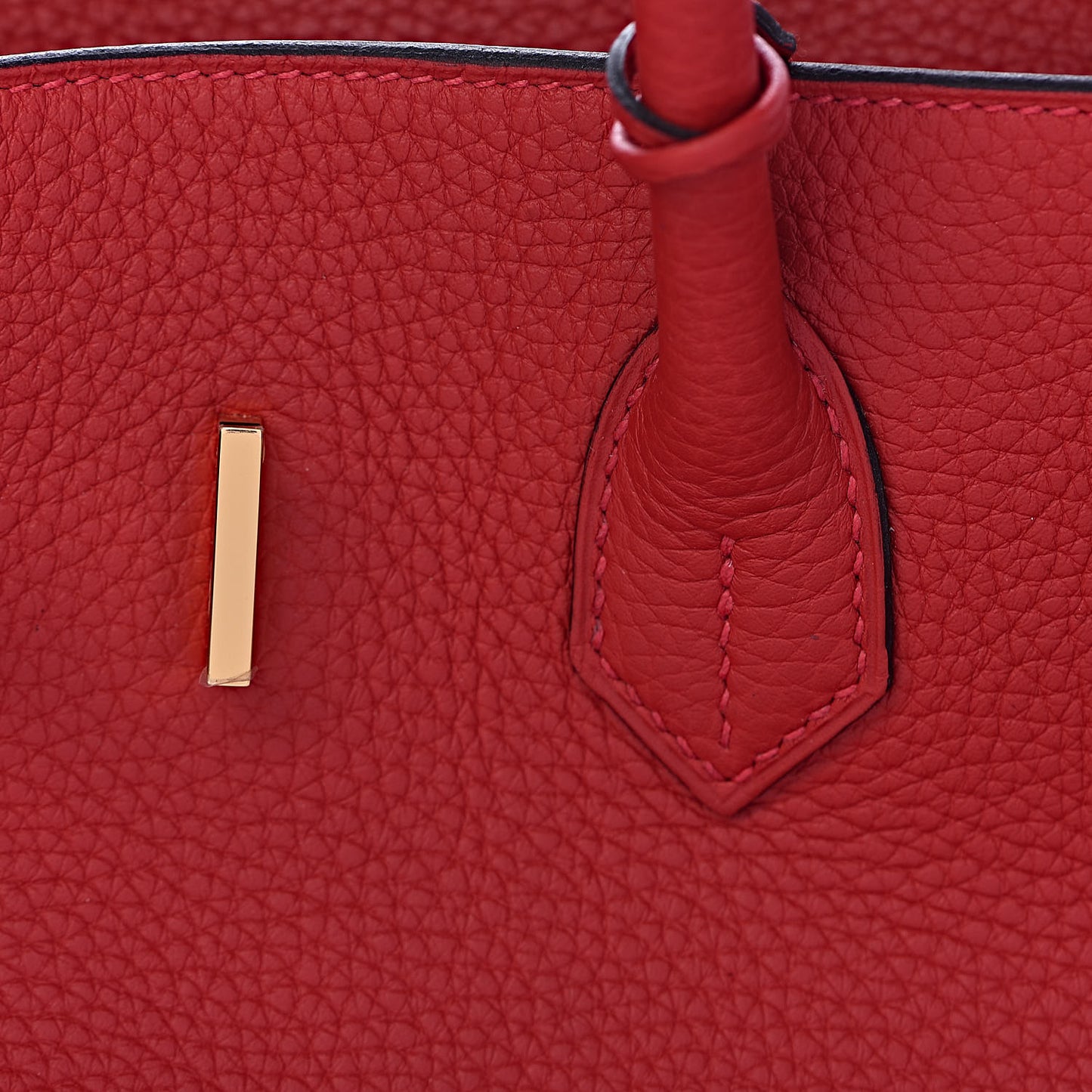 Taurillon Clemence Horseshoe Birkin 35 Rouge Casaque Black