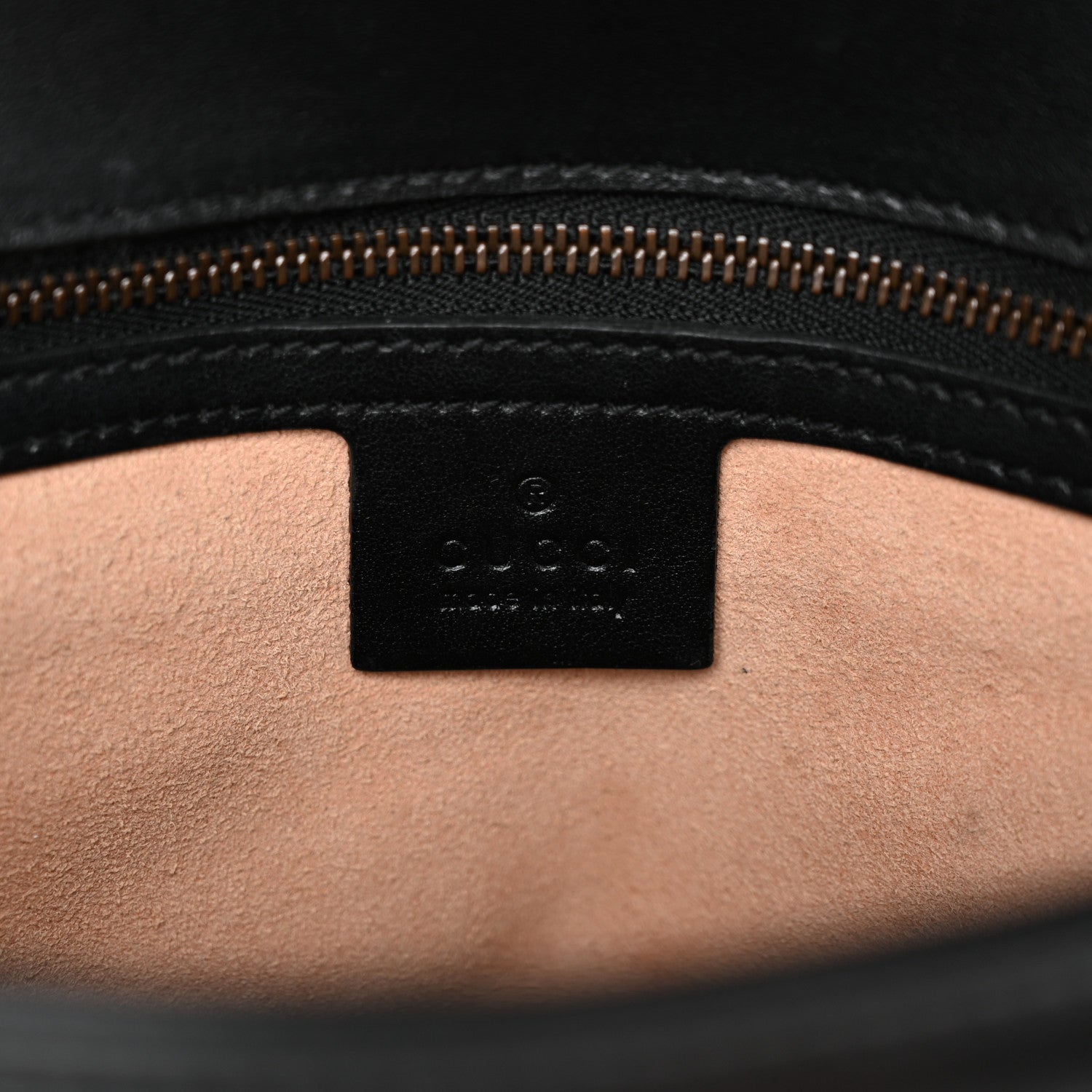 Gucci Calfskin Matelasse Small GG Marmont Top Handle Shoulder Bag Black 6 of 12