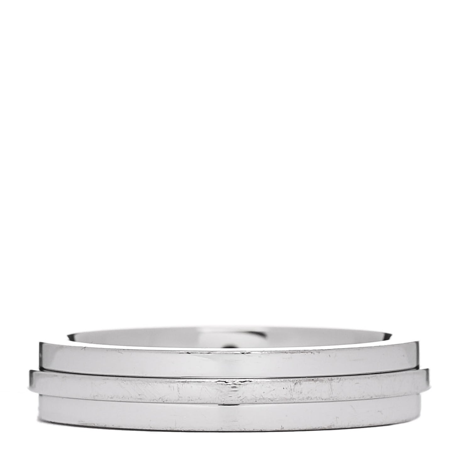18K White Gold Narrow T Two Ring 57 8