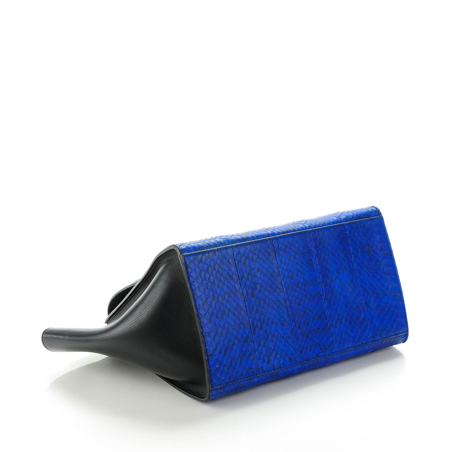 Python Calfskin Medium Trapeze Blue Black