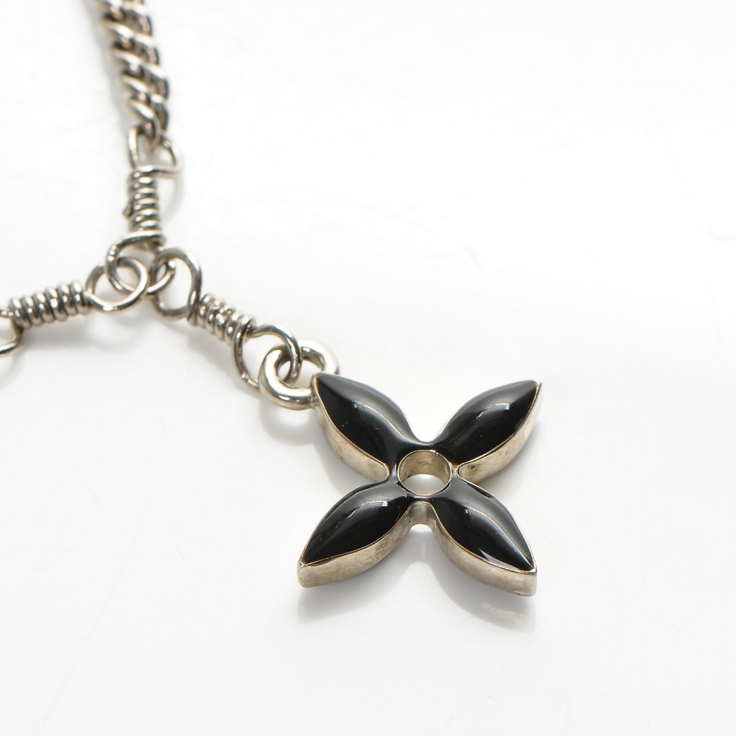 Louis Vuitton Sweet Monogram Charm Bracelet Silver Black 3 of 6