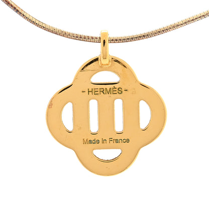 Hermes Lacquer Isatis Necklace Orange 4 of 6