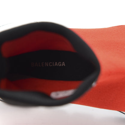 Balenciaga Neoprene Knit Mens Speed Cuffed Sneakers 39 Red Black White 8 of 12