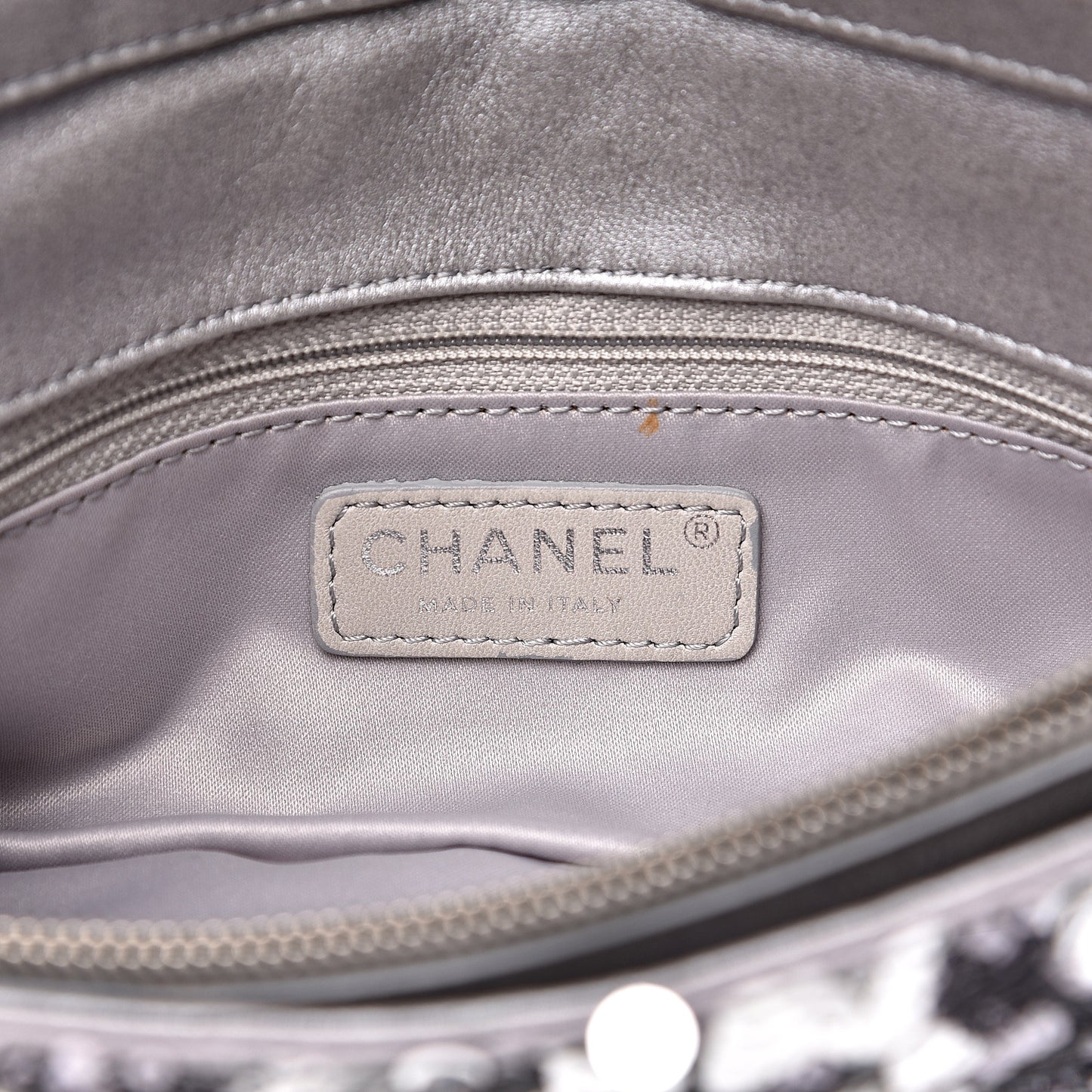 Sequin Medium Single Flap Silver
