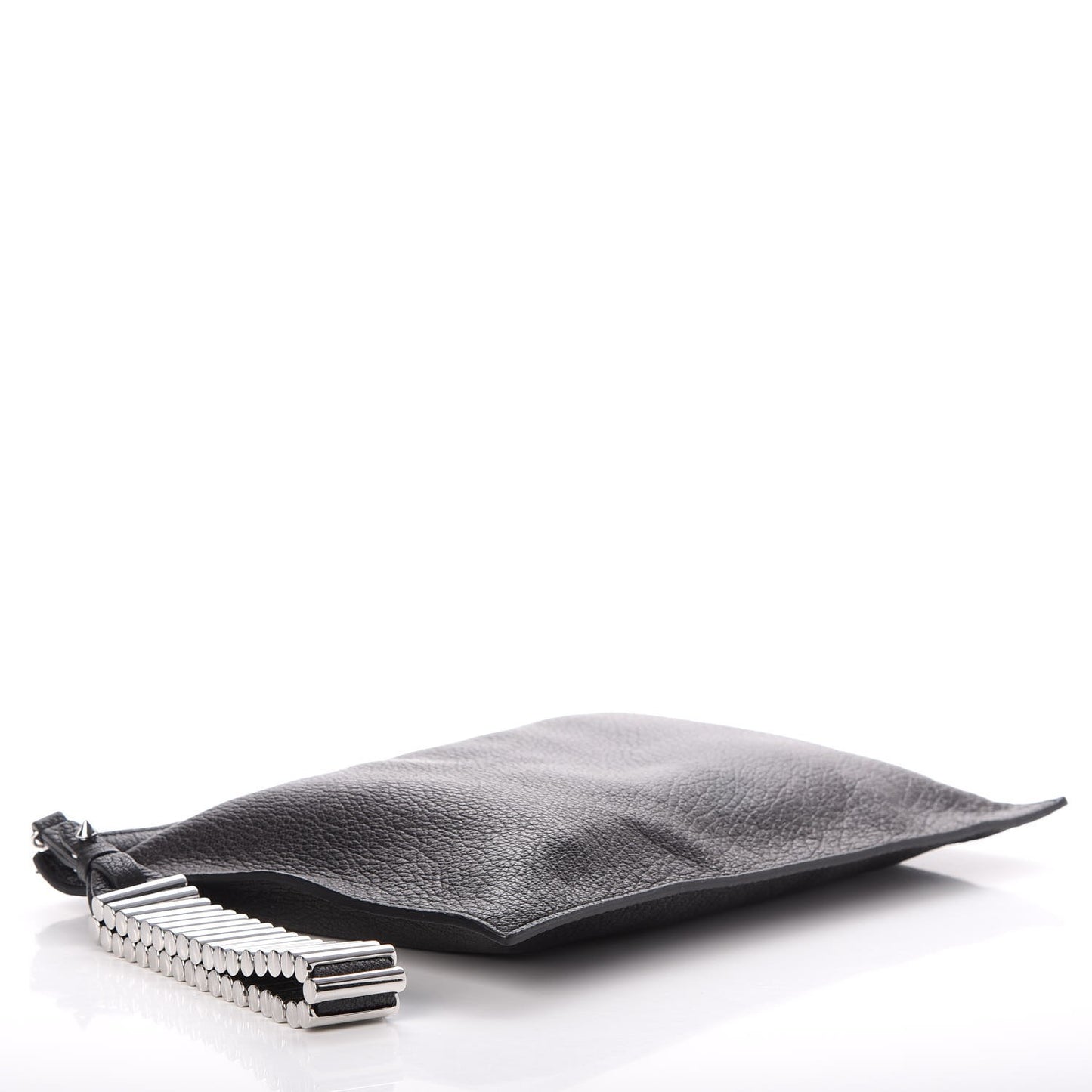 MCQ by Calfskin Zipped Pouch Black