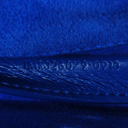 Saint Laurent Textured Patent Calfskin Classic Monogramme Clutch Royal Blue 7 of 8