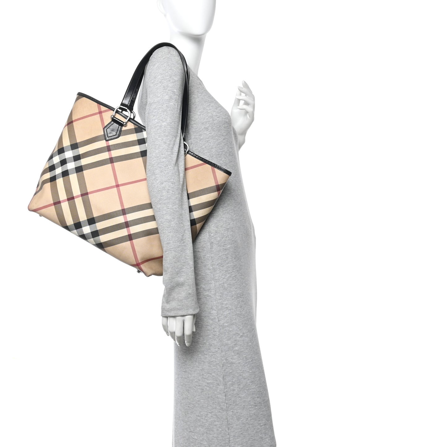 Nova Check Large Nickie Tote Black