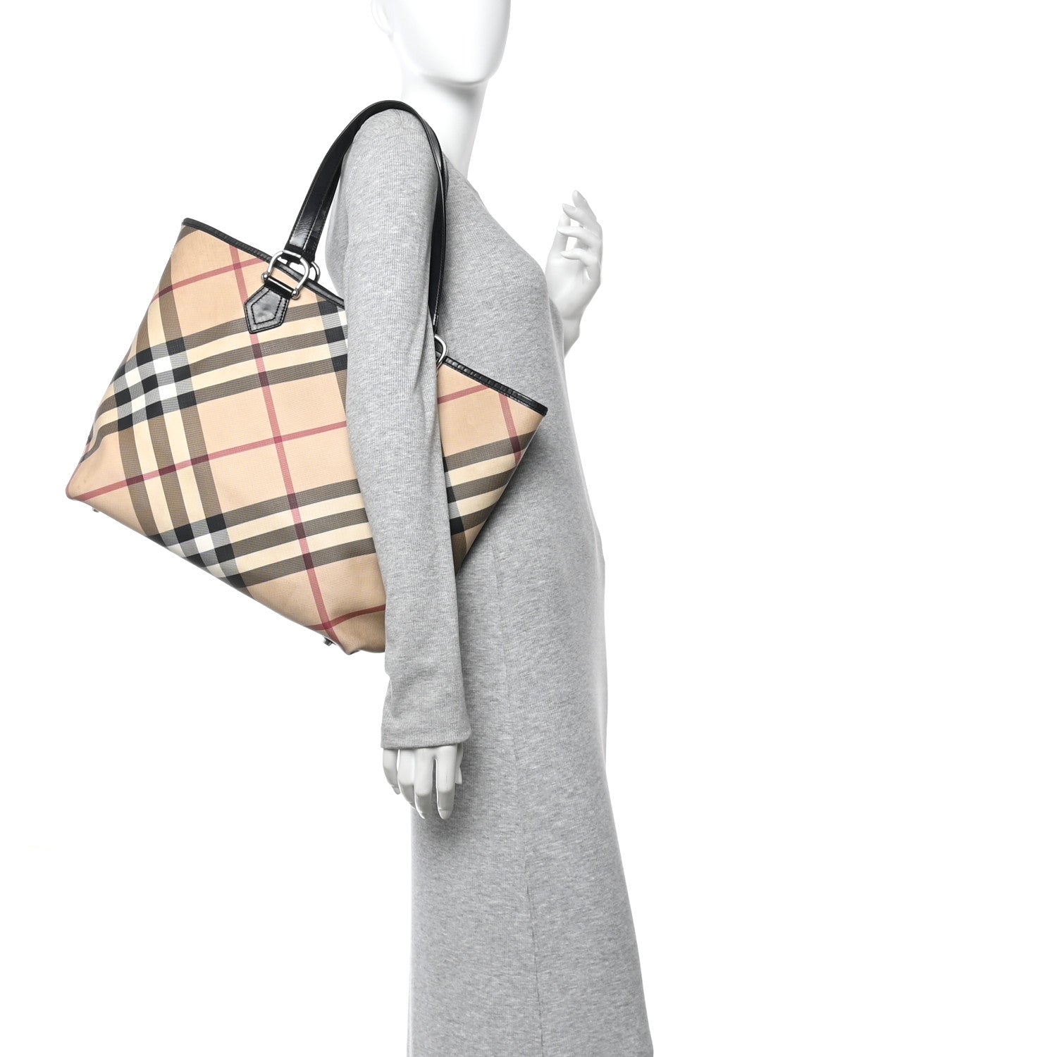 Burberry Nova Check Large Nickie Tote Black 2 of 10
