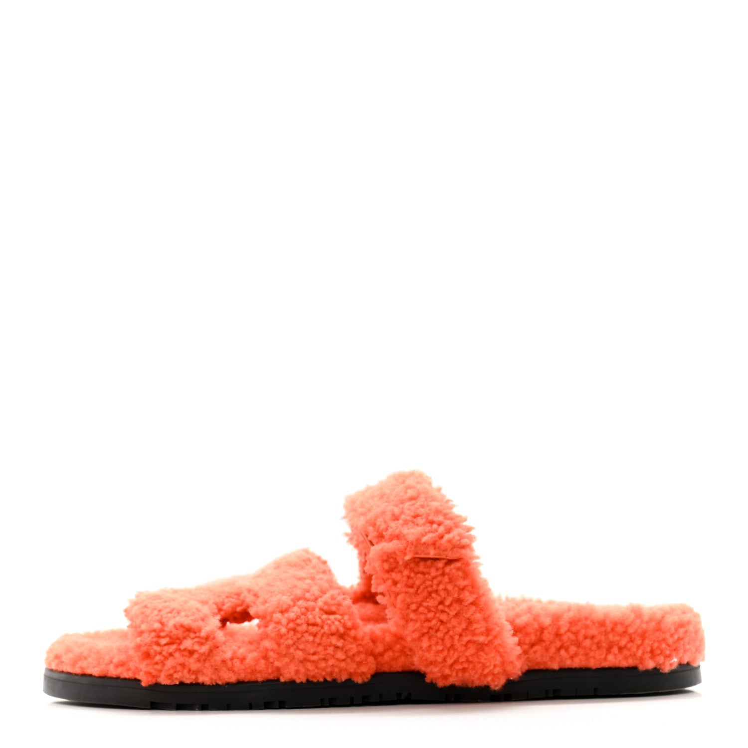 Hermes Woolskin Womens Chypre Sandals 41 Orange 1 of 8