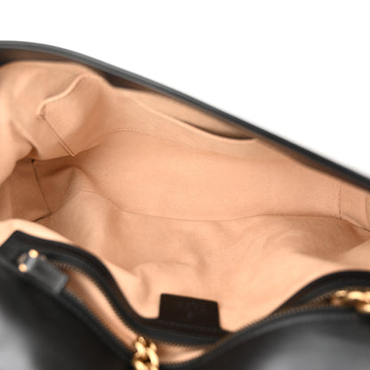 Gucci Calfskin Matelasse Medium GG Marmont Shoulder Bag Black 5 of 10