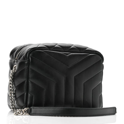 Saint Laurent Calfskin Y Quilted Monogram Small Loulou Bowling Bag Black 3 of 10