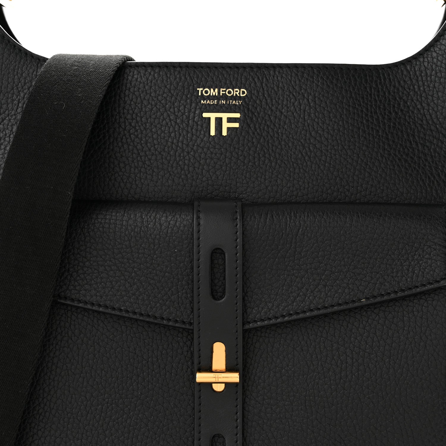 Tom Ford Grain Calfskin T Twist Crossbody Bag Black 7 of 9