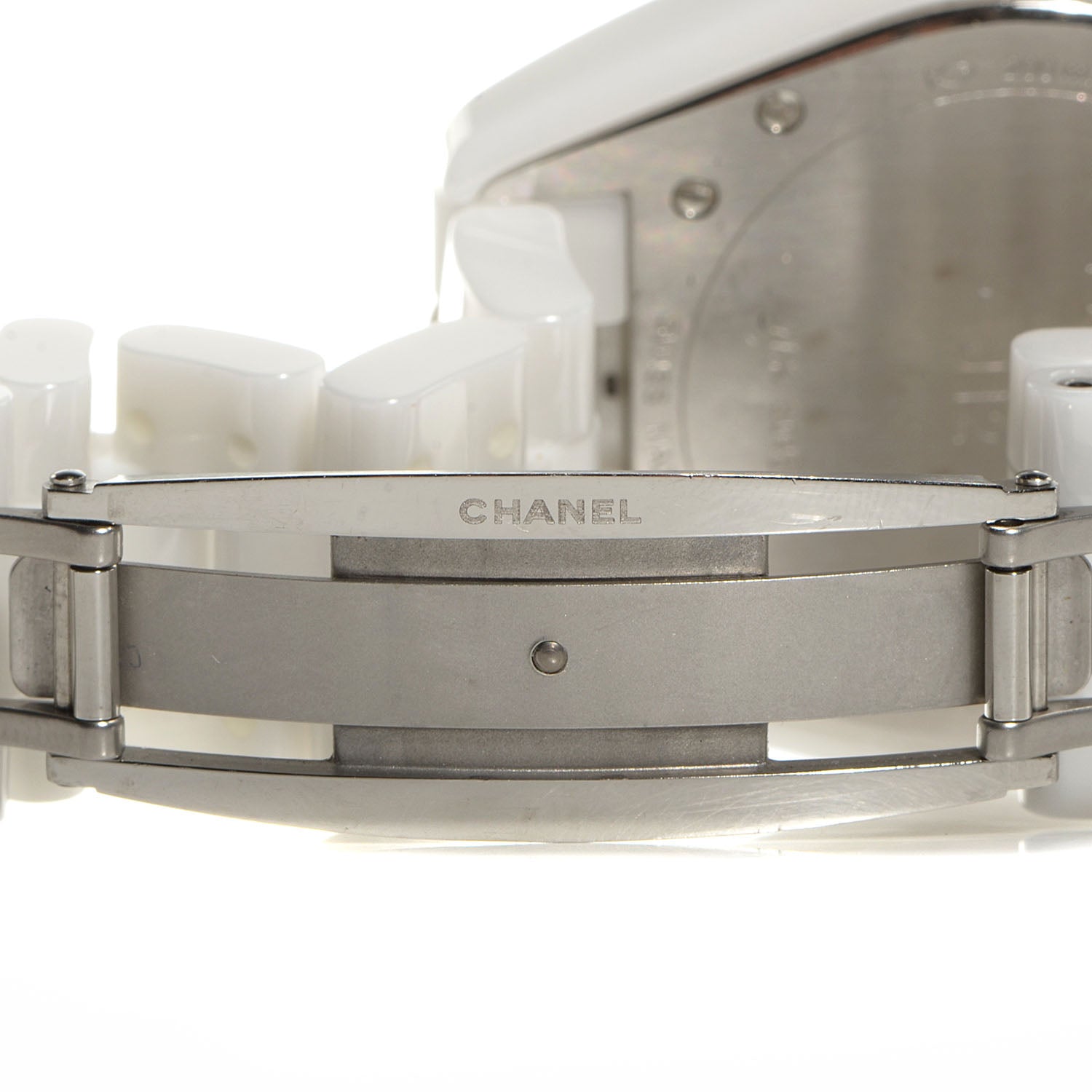 Chanel Stainless Steel Ceramic Diamond Pave Bezel 42mm J12 Automatic Watch White 5 of 6