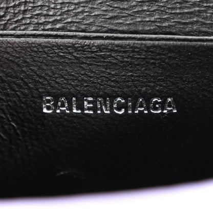 Balenciaga Metallic Calfskin Crocodile Embossed Hourglass Top Handle Bag Mini with Chain Lilac 5 of 10