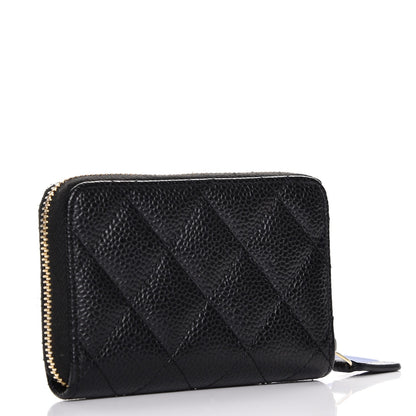 Chanel Caviar Quilted Zip Coin Purse Black 3 of 8