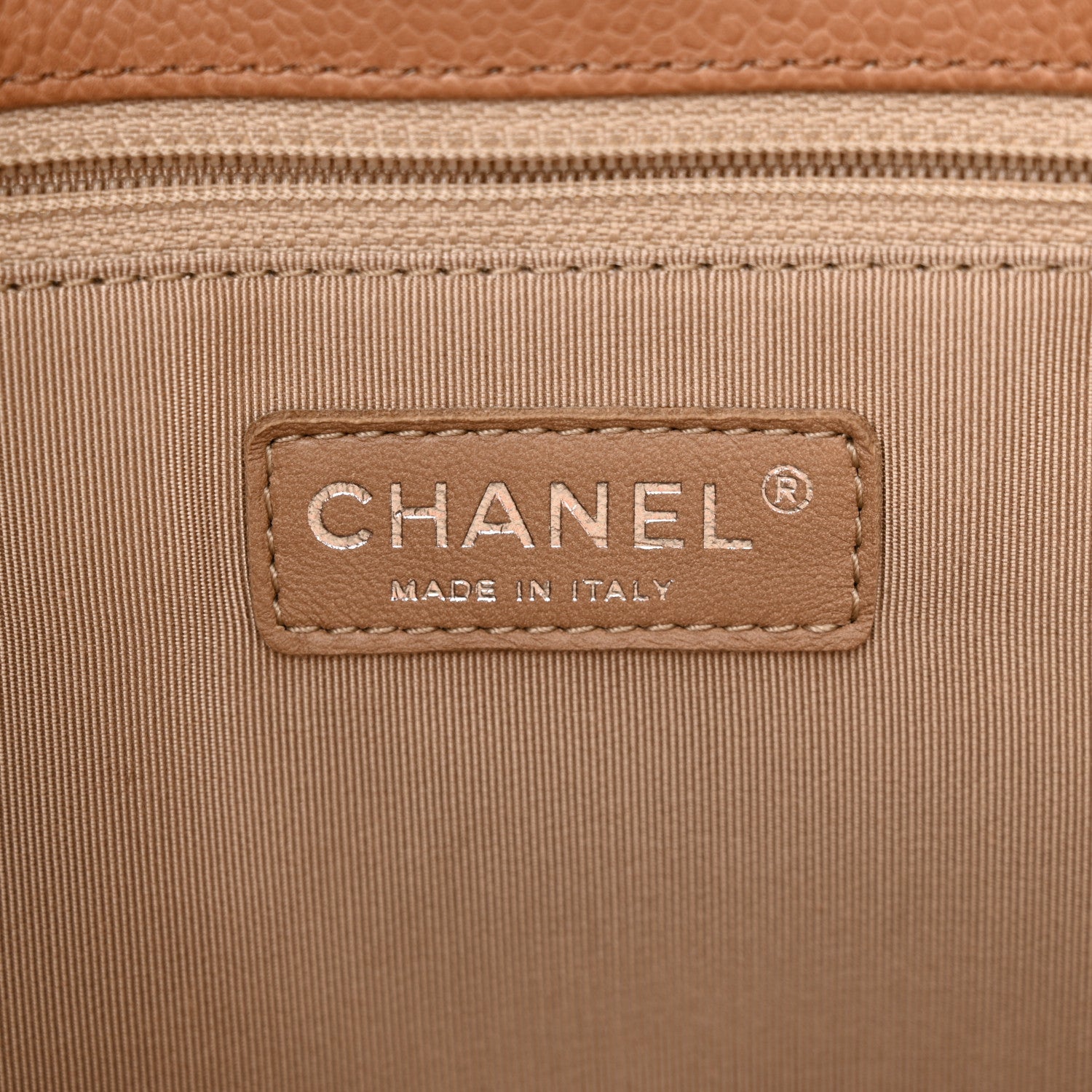 Chanel Caviar Quilted Petit Shopping Tote PST Dark Beige 6 of 11