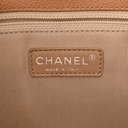 Chanel Caviar Quilted Petit Shopping Tote PST Dark Beige 6 of 11