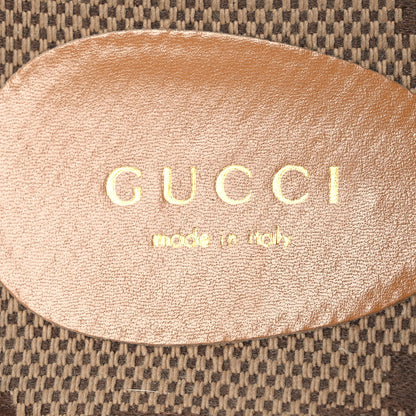 Gucci Monogram Maxi GG Angelina Platform 55mm Slide Sandals 40 Camel Ebony 8 of 13