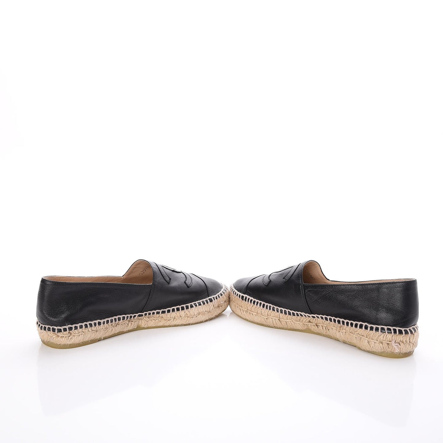 Lambskin CC Cap Toe Espadrilles 39 Black