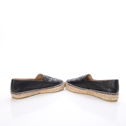 Chanel Lambskin CC Cap Toe Espadrilles 39 Black 6 of 11