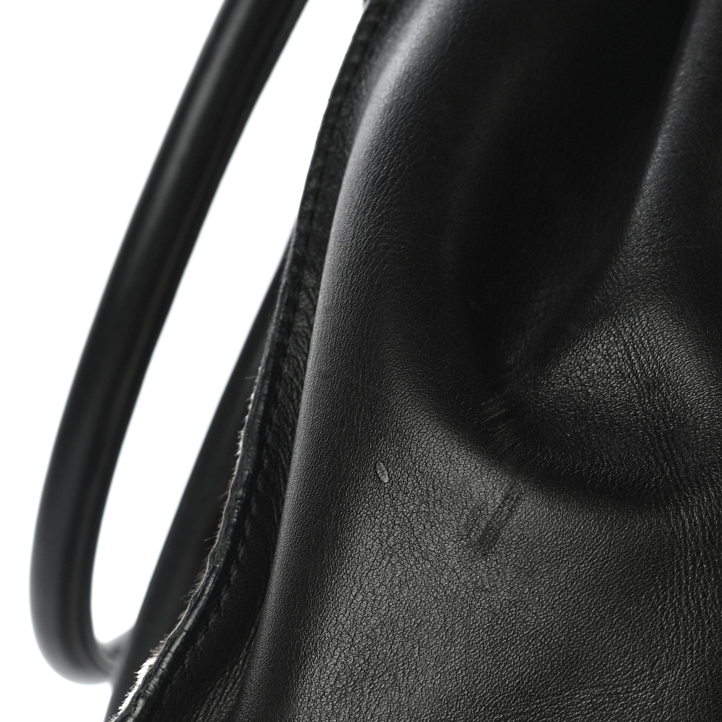 Pony Hair Zebra Print Top Handle Satchel