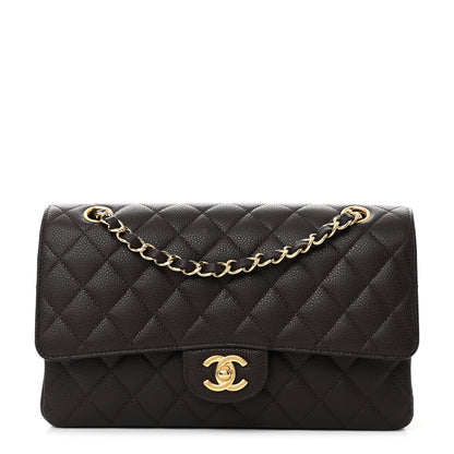 Chanel Caviar Quilted Medium Double Flap Brown 1 of 12