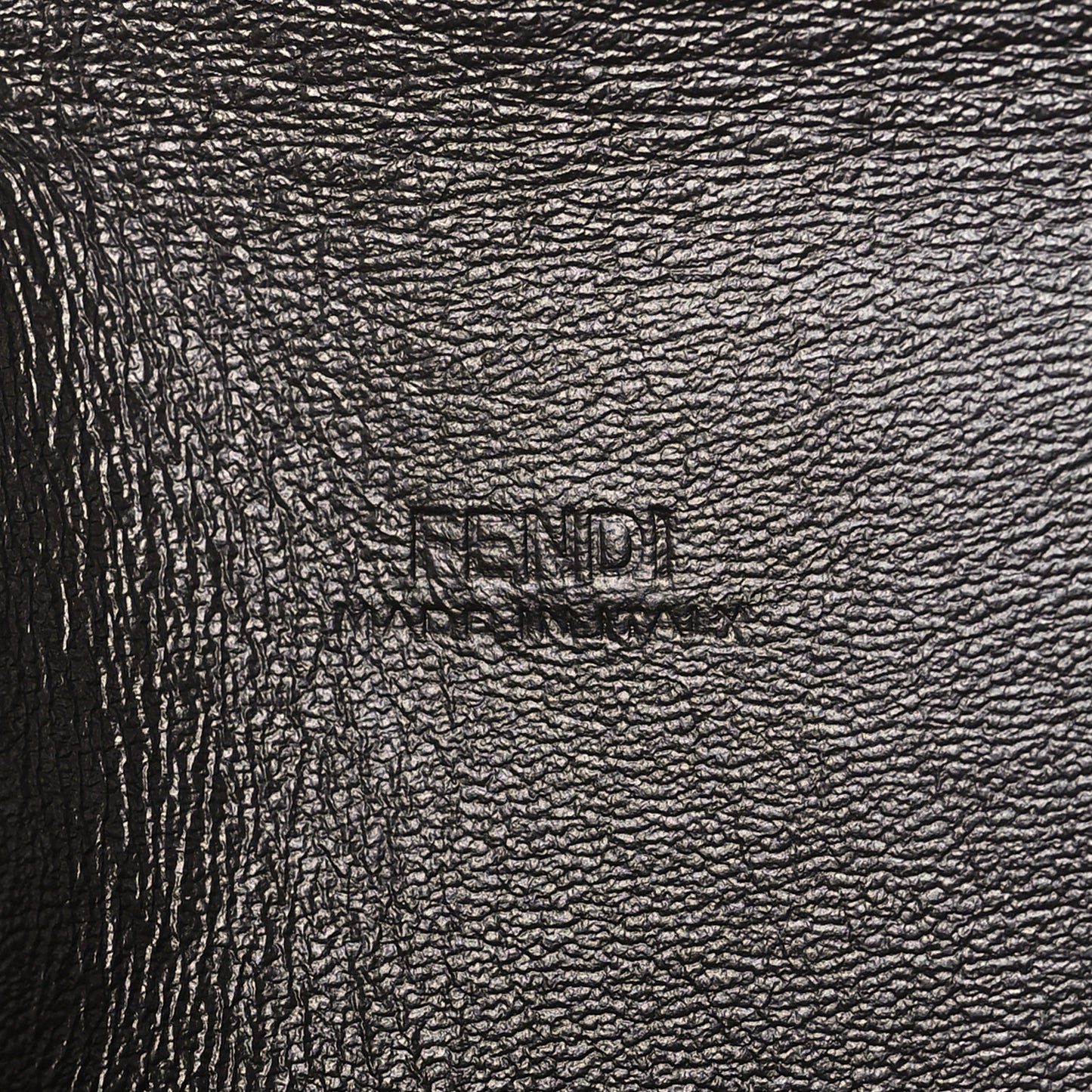 Vitello Soft F is Fendi Bi-Color FF 1974 Embossed Envelope Pouch Maya Black