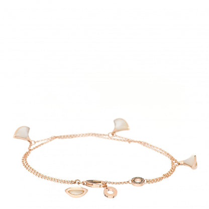 Bulgari 18K Rose Gold Mother of Pearl Divas' Dream Charm Bracelet SM 3 of 5
