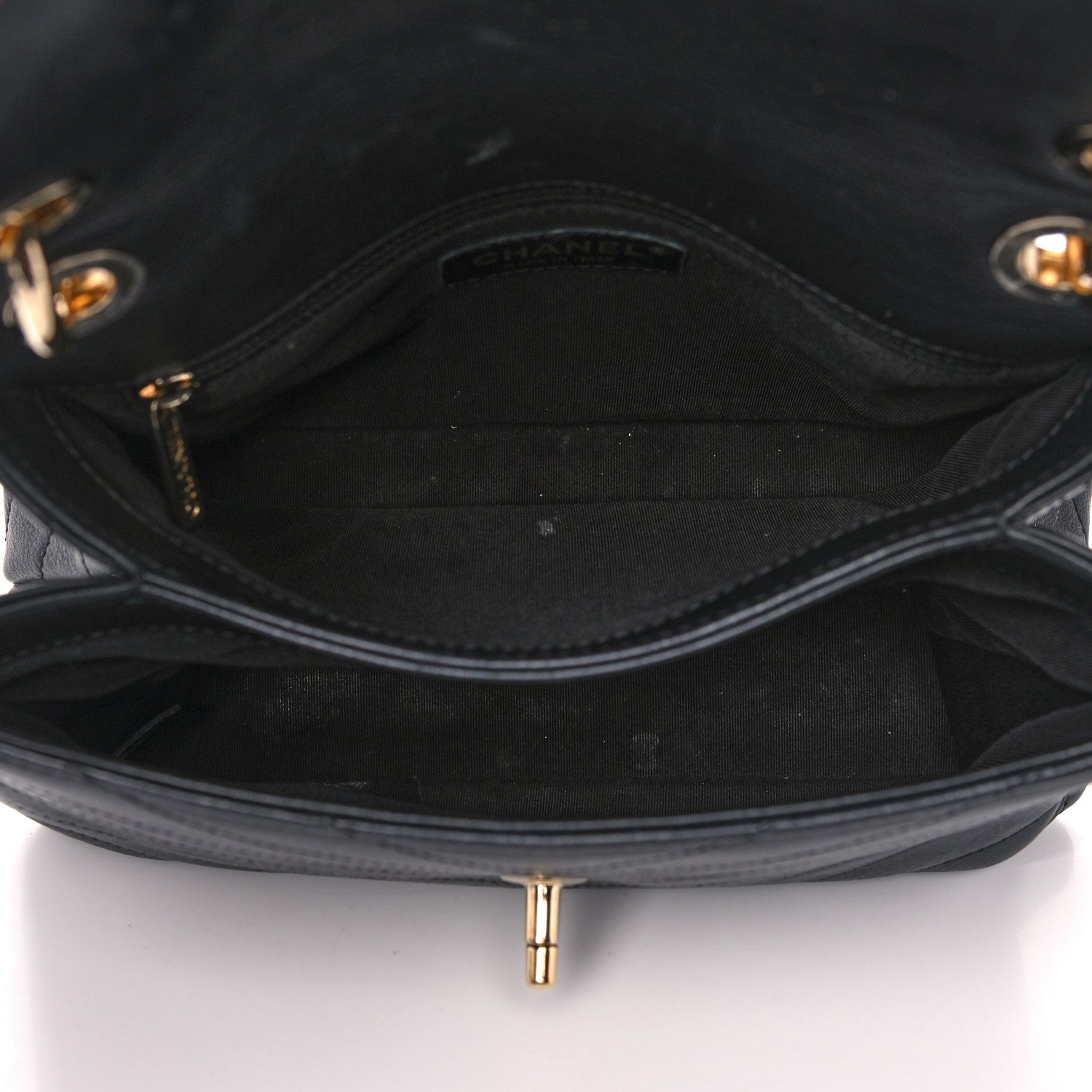 Chanel Grained Calfskin Small Chevron Chic Top Handle Flap Black 5 of 17
