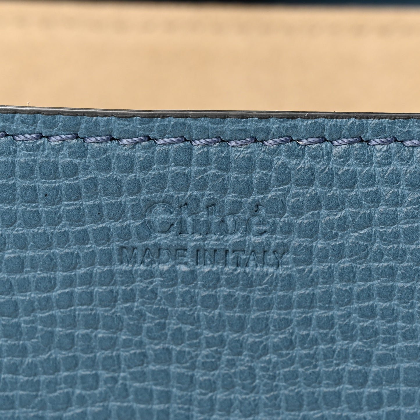 Grained Calfskin Lambskin Mini Bi-Color Drew Shoulder Bag Blue Black