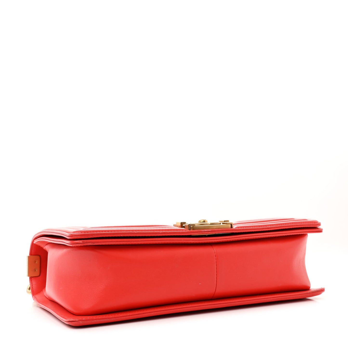 Calfskin Quilted New Medium Boy Flap Red