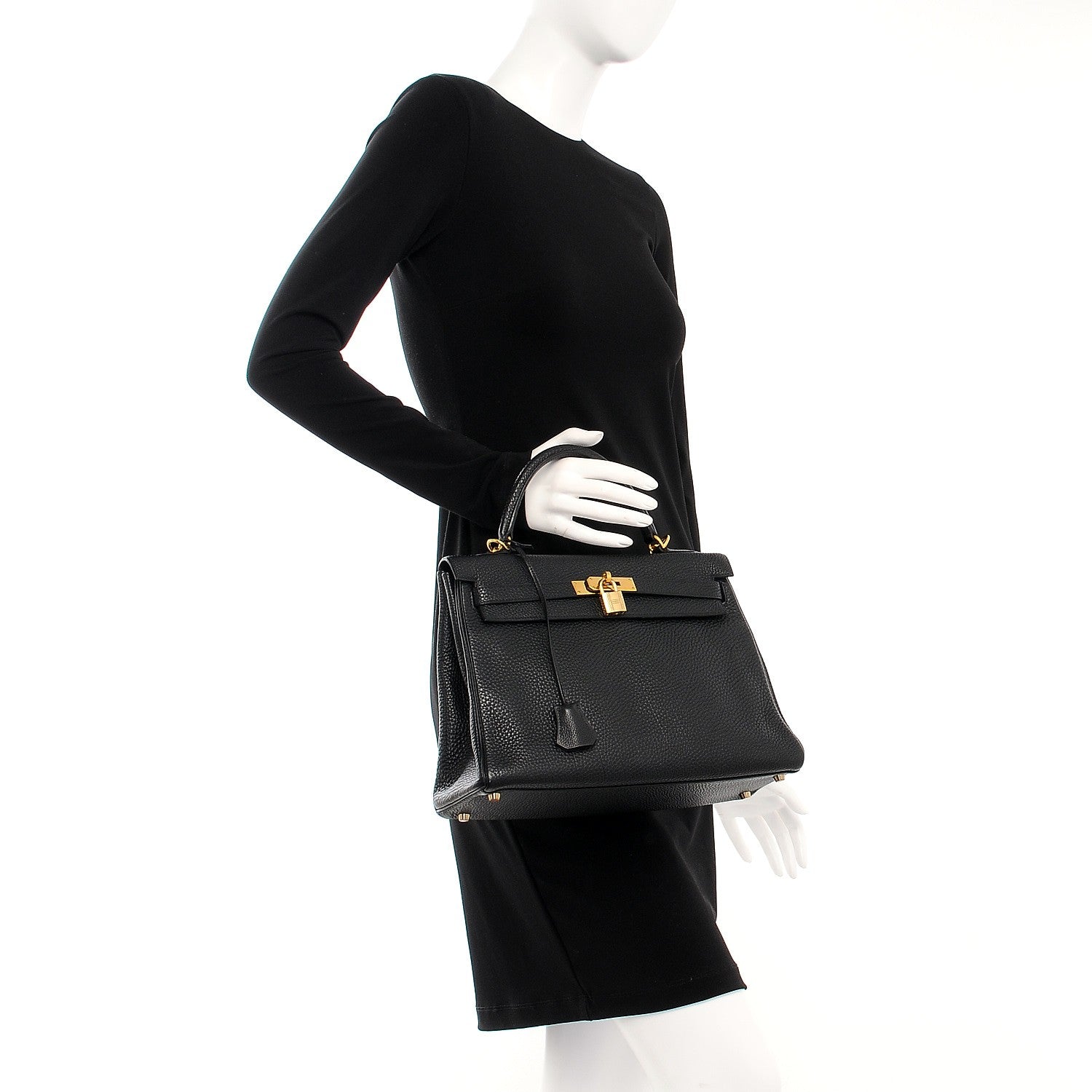 Hermes Togo Kelly Retourne 32 Black 3 of 31