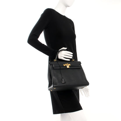 Hermes Togo Kelly Retourne 32 Black 3 of 31