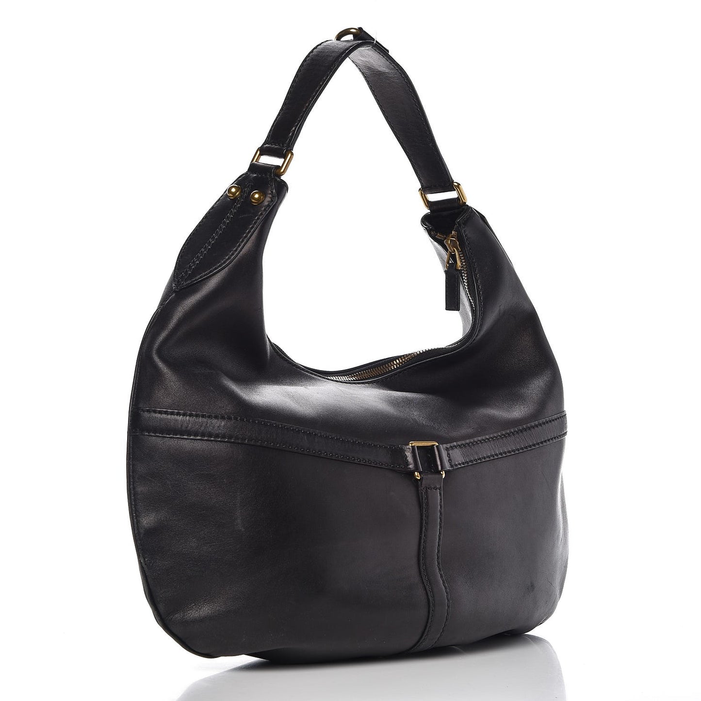 Calfskin GG Reins Hobo Black