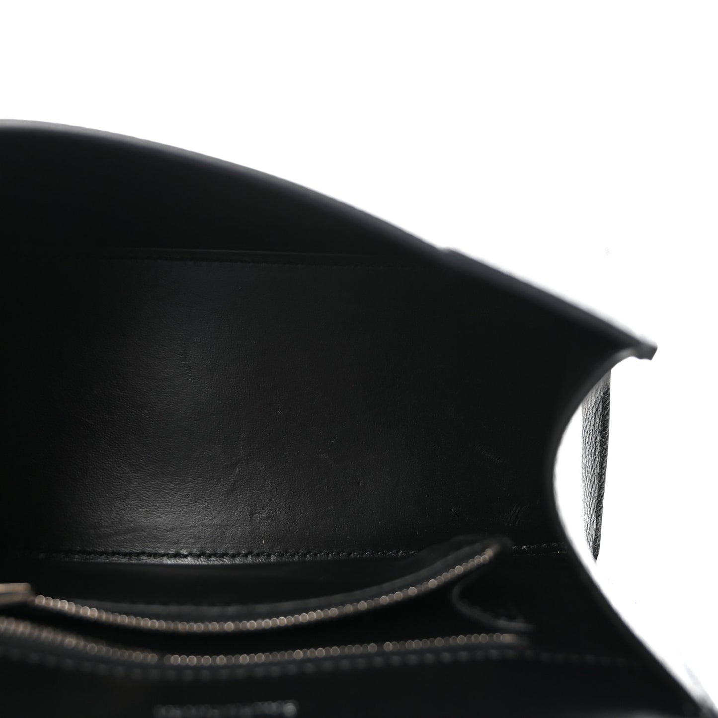 Grained Calfskin Small Hourglass Top Handle Bag Black