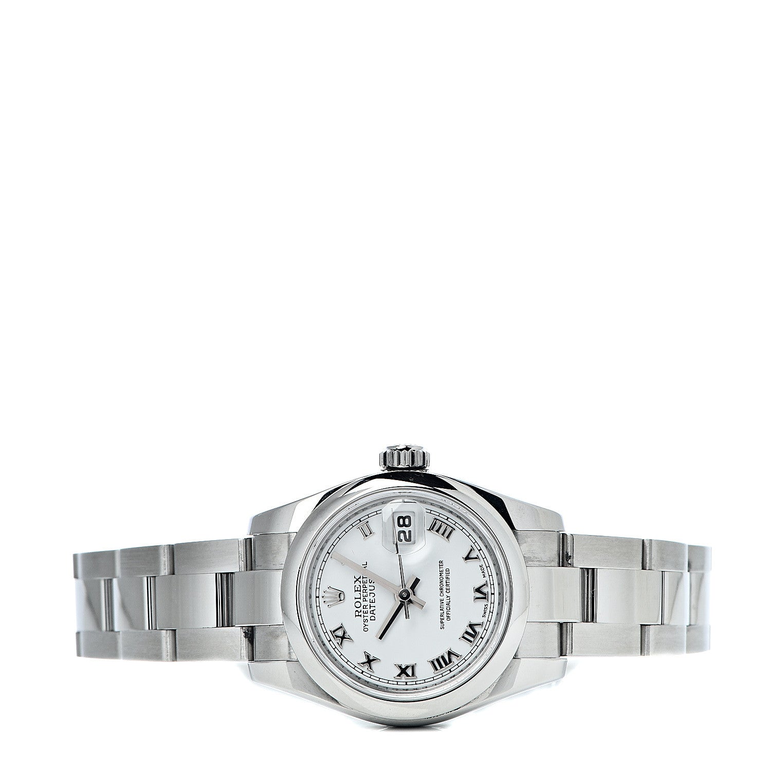 Rolex Stainless Steel 26mm Oyster Perpetual Datejust Watch White Roman 3 of 10