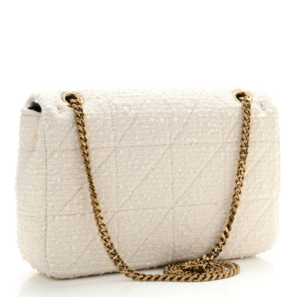 Saint Laurent Boucle Tweed Patchwork Monogram Medium Jamie Baguette Craie 3 of 12