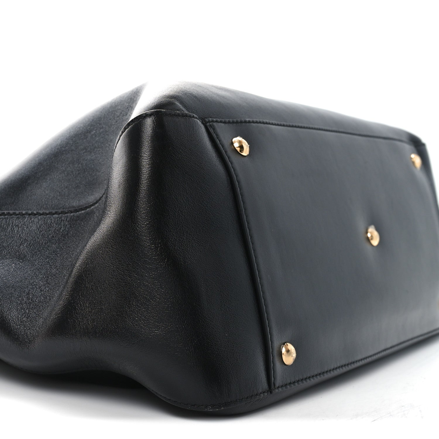 Fendi Vitello Glacier Large FF Tote Black 9 of 10
