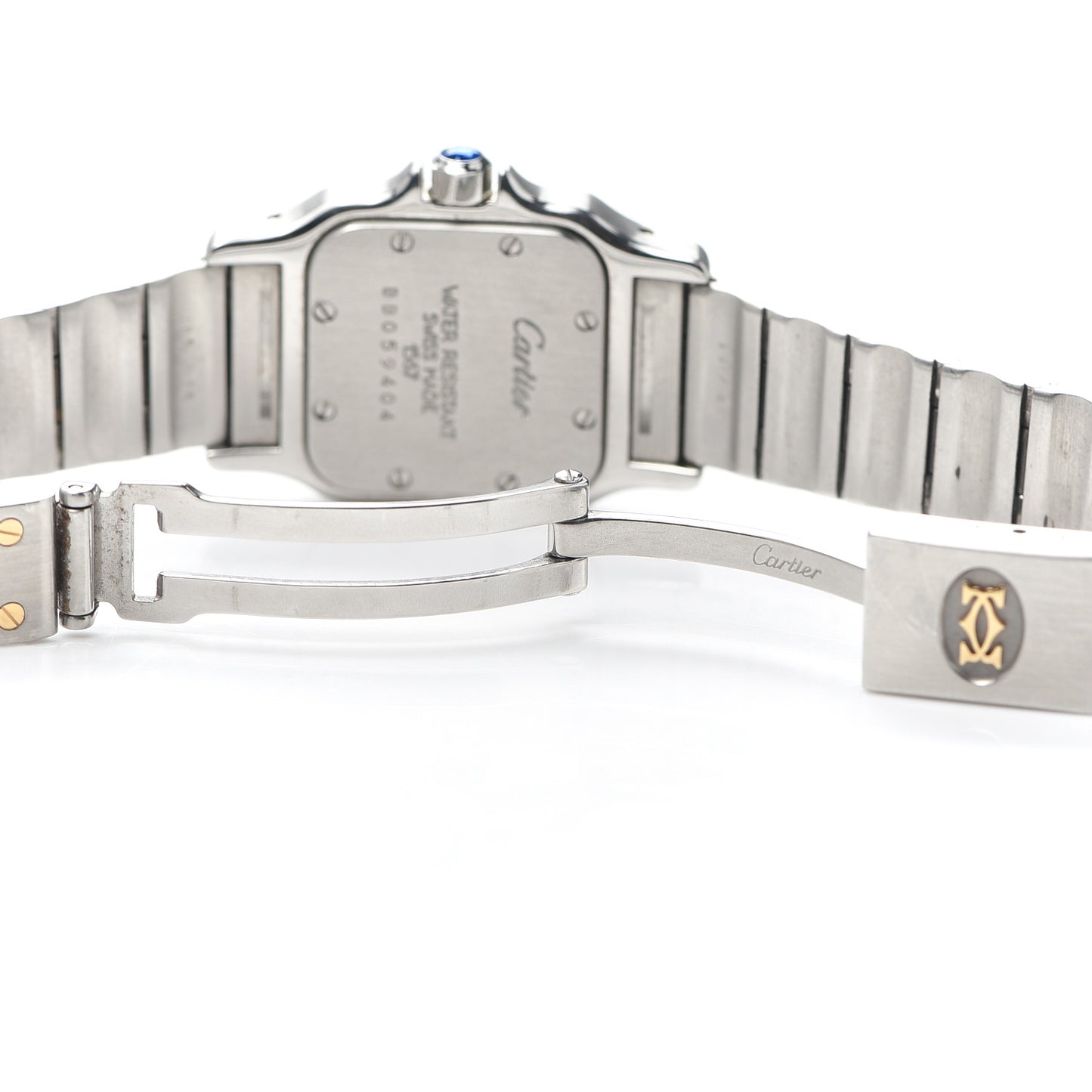 Stainless Steel 18K Yellow Gold 24mm Santos De Cartier Galbee Quartz Watch