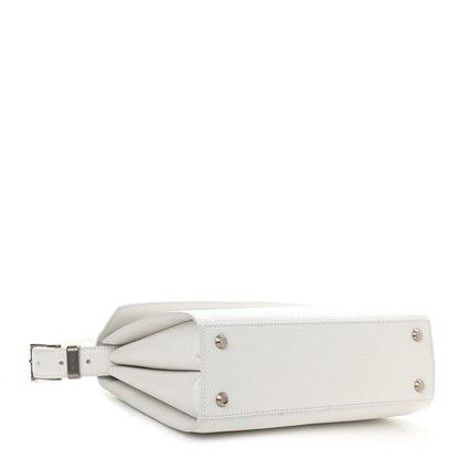Balenciaga Patent Calfskin Lizard Embossed Medium Ghost Shoulder Bag Optic White 4 of 12