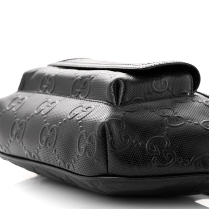 Gucci Calfskin GG Tennis Embossed Pocket Belt Bag Black 10 of 11